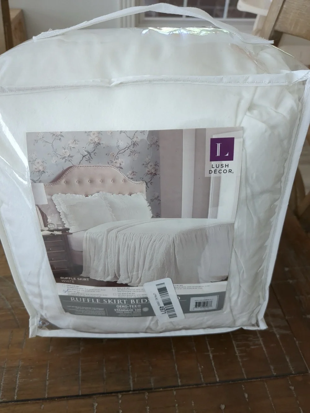Lush Decor Ruffle Skirt Bedspread Set - 3-Piece Luxurious Farmhouse Bedding